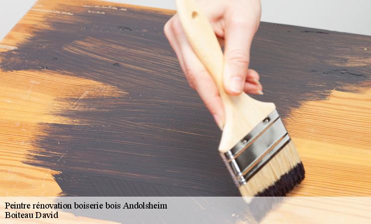 Les travaux de peinture des escaliers en bois à Andolsheim dans le 68280