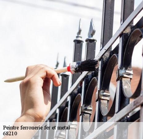 Les travaux de peinture des portails en métal à Bernwiller
