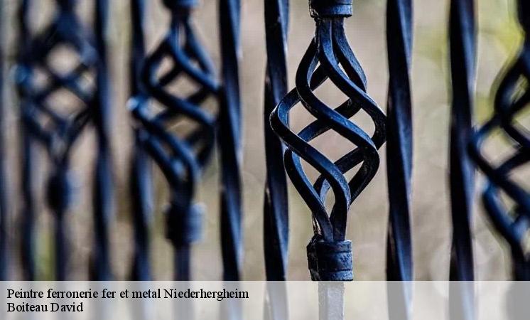 Les travaux de peinture des portails en métal à Niederhergheim