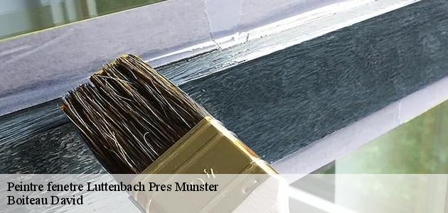 Boiteau David et les travaux de peinture des contours des fenêtres à Luttenbach Pres Munster