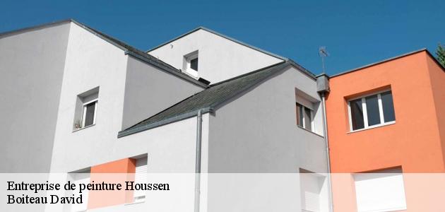 Les travaux de peinture des façades des maisons à Houssen et les localités avoisinantes