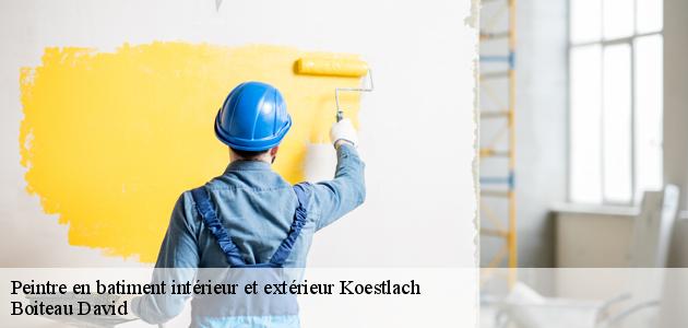 Les travaux de peinture des maisons à Koestlach dans le 68480