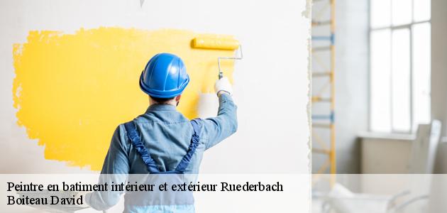 Les travaux de peinture des maisons à Ruederbach dans le 68560