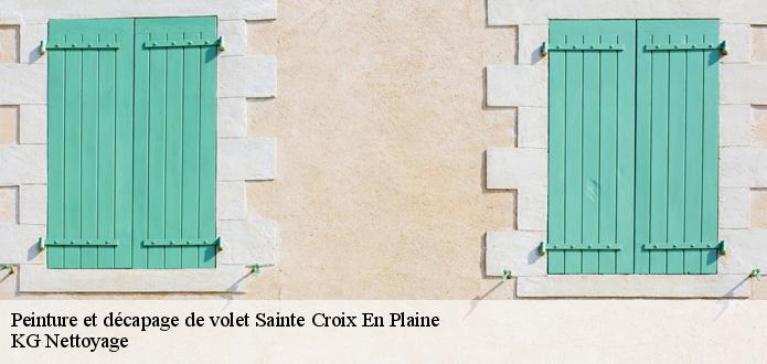 Les travaux de rénovation des volets à Sainte Croix En Plaine