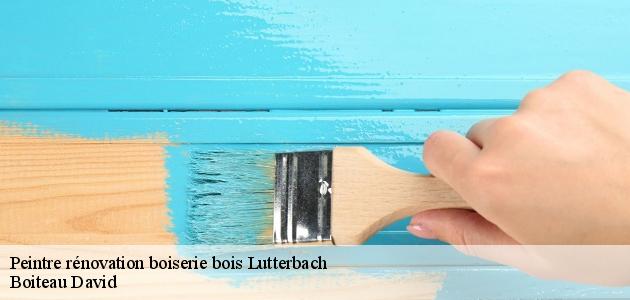 Les travaux de peinture des escaliers en bois à Lutterbach dans le 68460