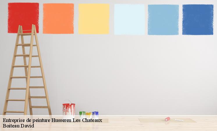 Les travaux de peinture des plafonds à Husseren Les Chateaux dans le 68420