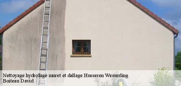 Les travaux de nettoyage des murets à Husseren Wesserling dans le 68470